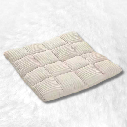 Coussin de Chaise en Velours Côtelé blanc