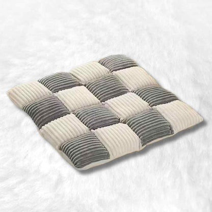 Coussin de Chaise en Velours Côtelé gris