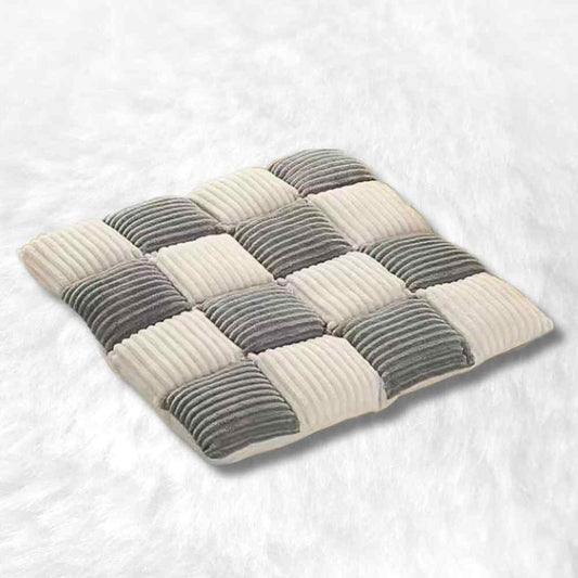 Coussin de Chaise en Velours Côtelé gris