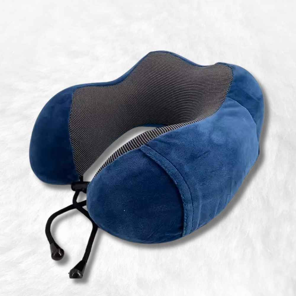 Coussin de Voyage Mémoire de Forme​ bleu