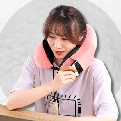 Utilisation du Coussin de Voyage Mémoire de Forme​ rose