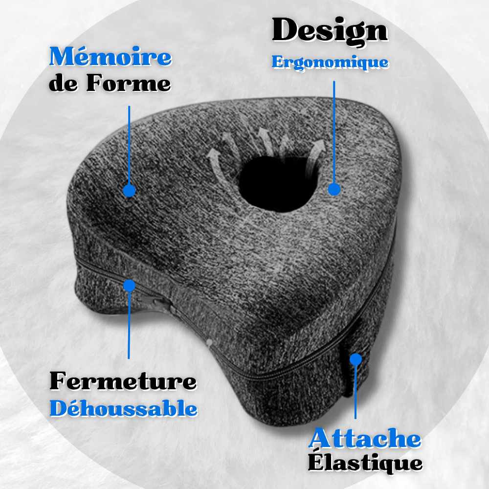 Coussin entre Genoux Ergonomique noir​ informations