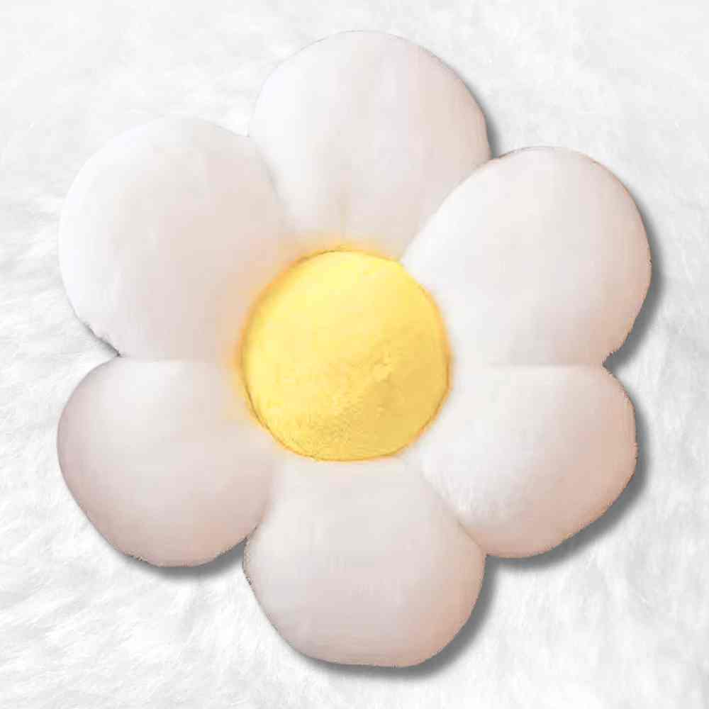 Coussin Fleur blanc​