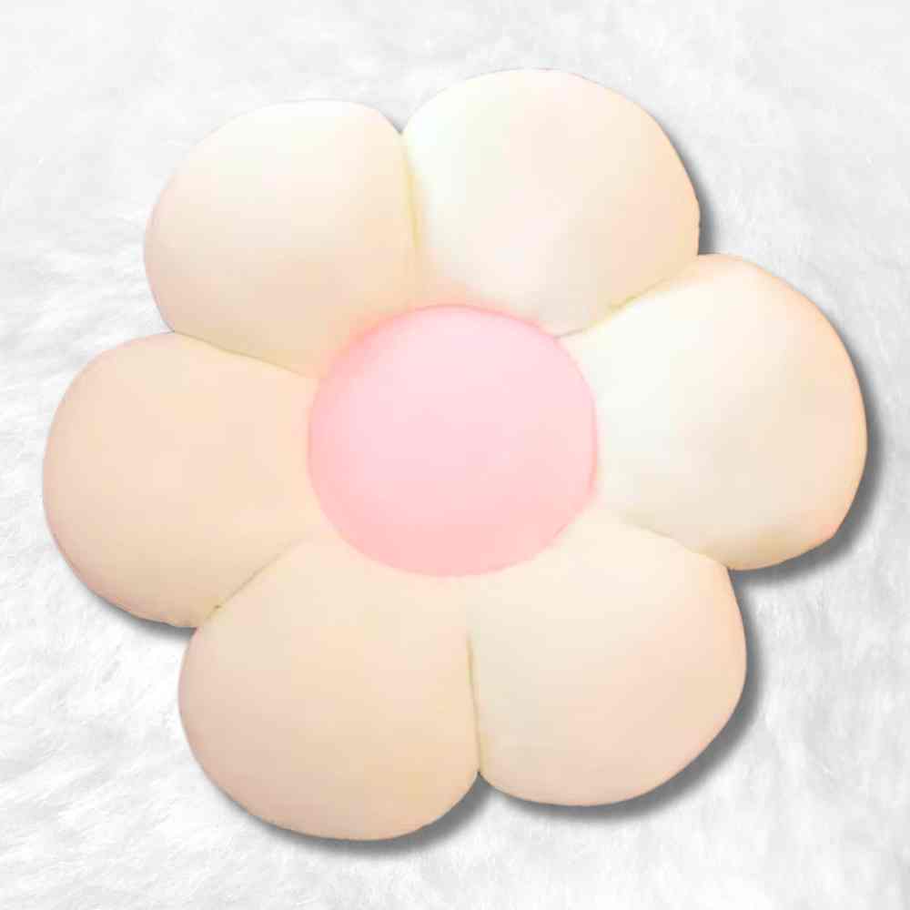 Coussin Fleur crème
