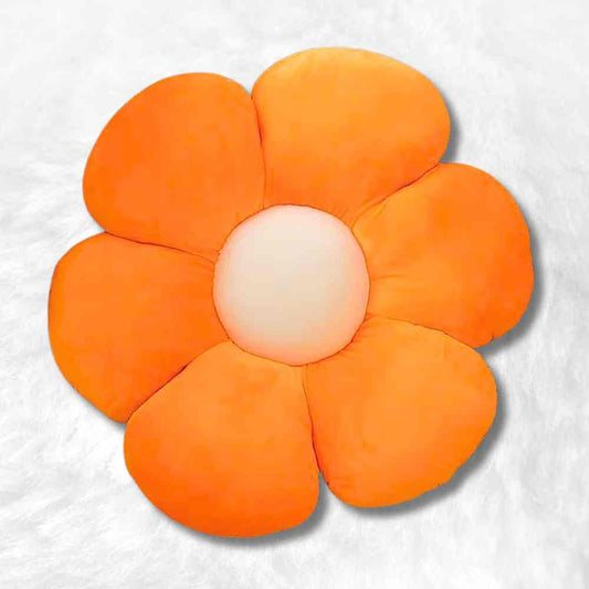Coussin Fleur orange