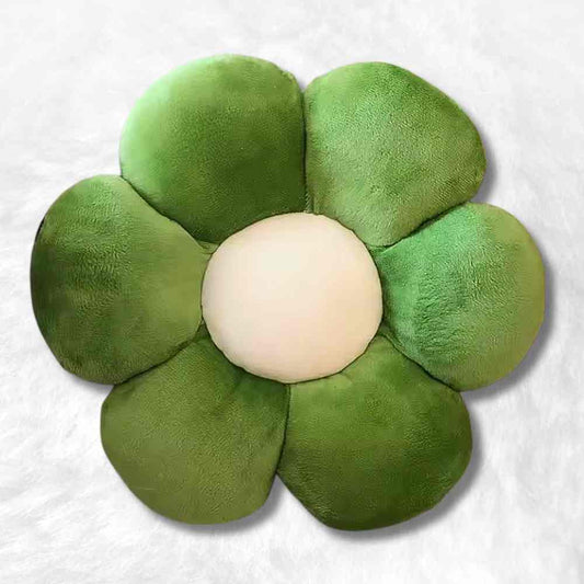Coussin Fleur vert