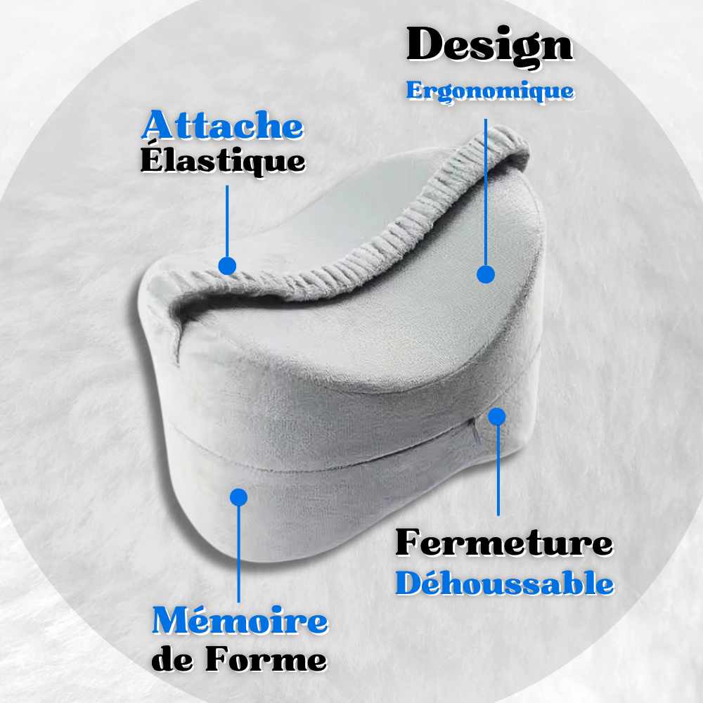 Informations sur le Coussin genoux à mémoire de forme gris 