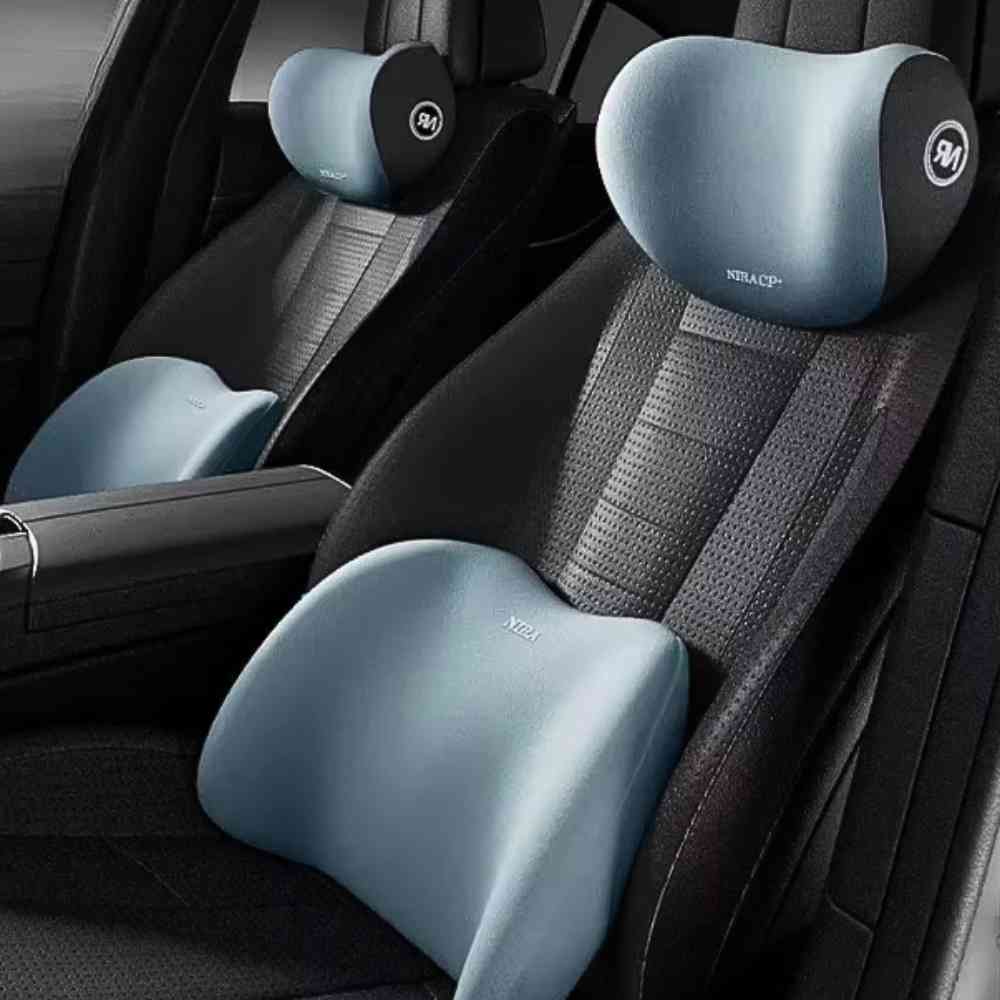 Les sièges auto avec le Coussin Lombaire Voiture Ergonomique bleu​