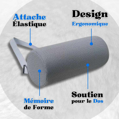 Coussin Lombaire Siège de bureau gris en détails