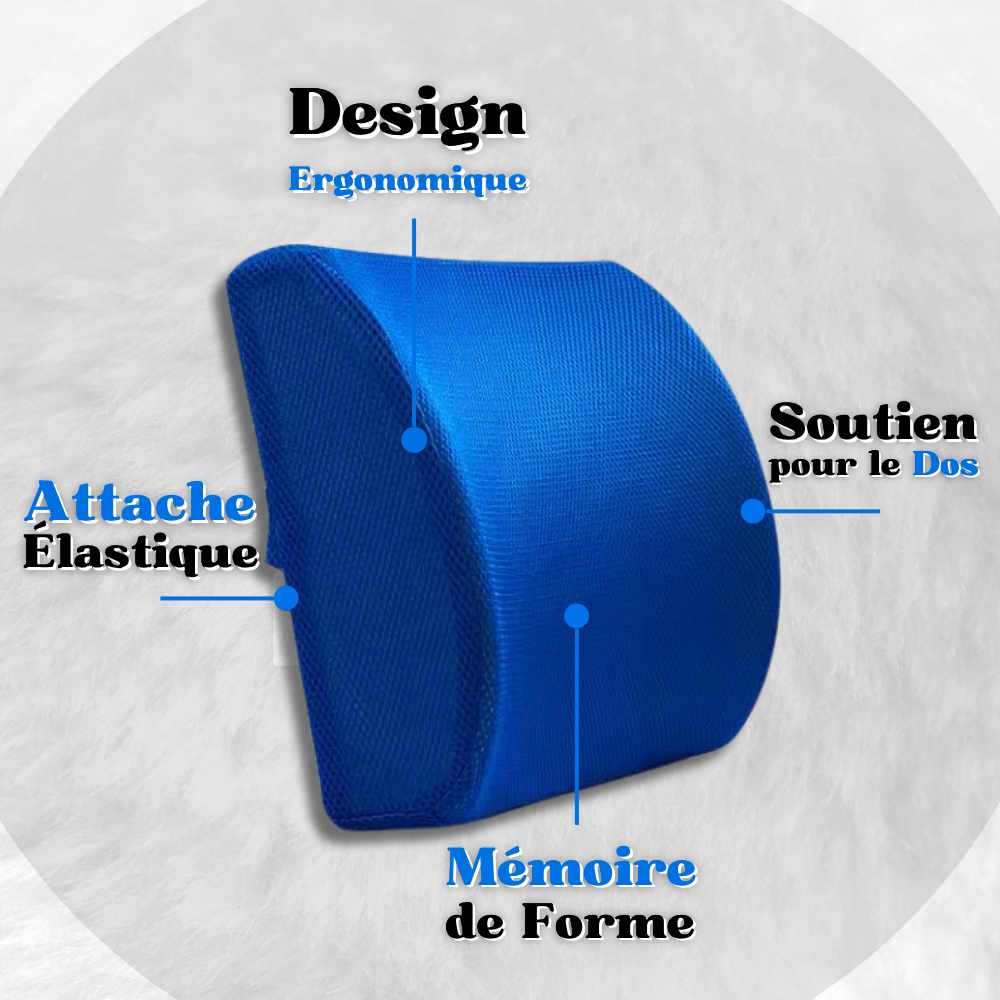 Coussin Lombaire pour Voiture Bleu