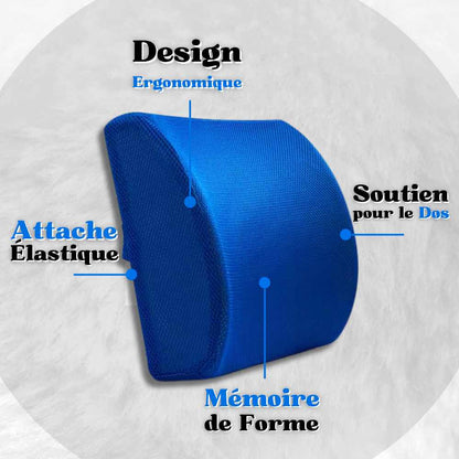 Coussin Lombaire pour Voiture Bleu