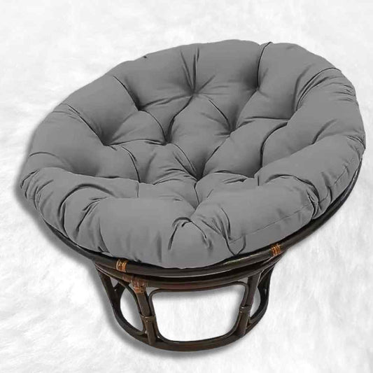 Coussin pour Fauteuil en Rotin Rond​ gris foncé
