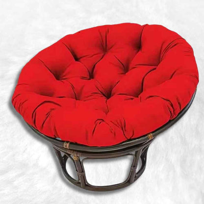 Coussin pour Fauteuil en Rotin rond rouge