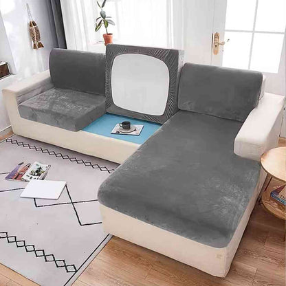 Housse Canapé d'Angle grise pour un salon