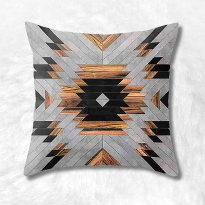 Housse Coussin Carré Totem gris 