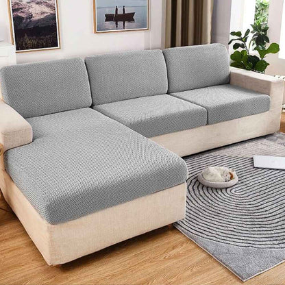 Housse de Canapé Extensible gris clair dans un salon