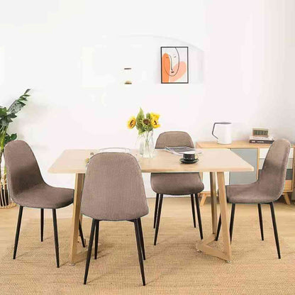 Housse de Chaise Extensible​ Imperméable beige table