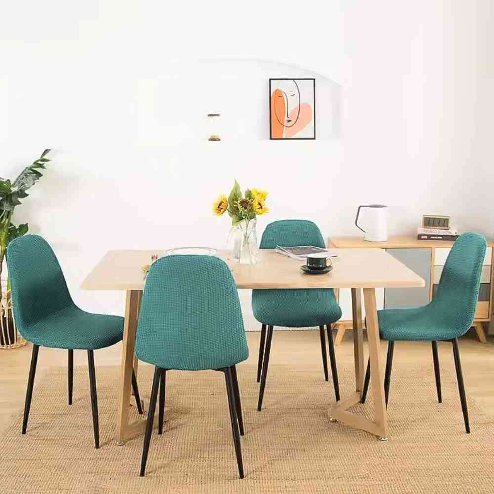 Housse de Chaise Extensible​ Imperméable verte table