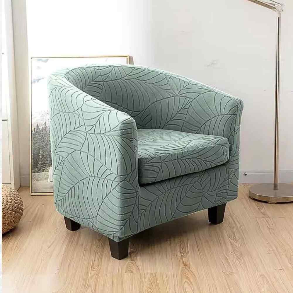 Housse Fauteuil Crapaud Extensible vert salon