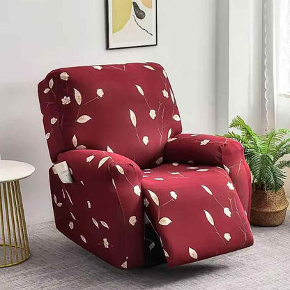 Housse Fauteuil Relax Fleuri rouge salon
