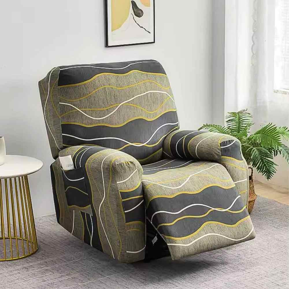 Un salon avec la Housse Fauteuil Relax nature