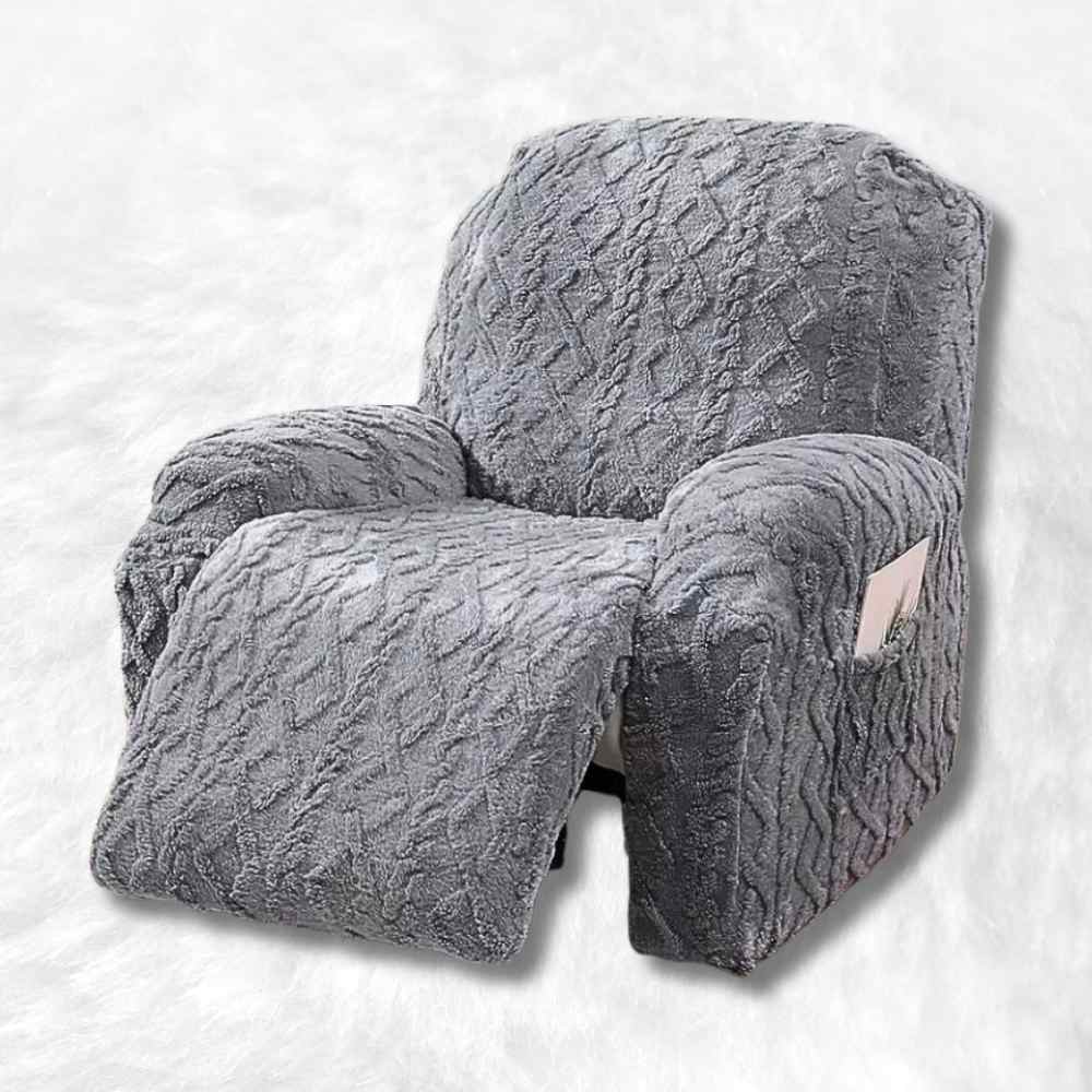 Housse Fauteuil Relax Tricot grise