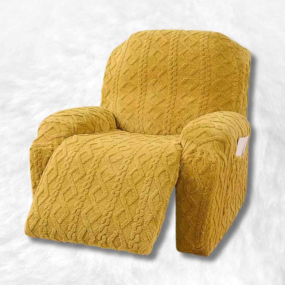 Housse Fauteuil Relax Tricot jaune
