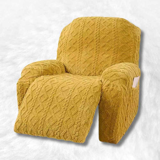 Housse Fauteuil Relax Tricot jaune