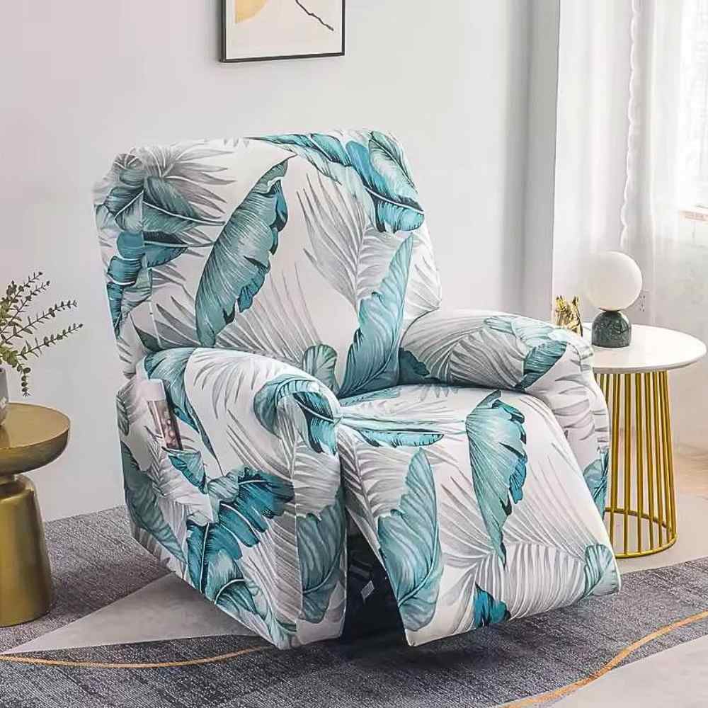 Housse Fauteuil Relaxation Tropicale dans un beau salon